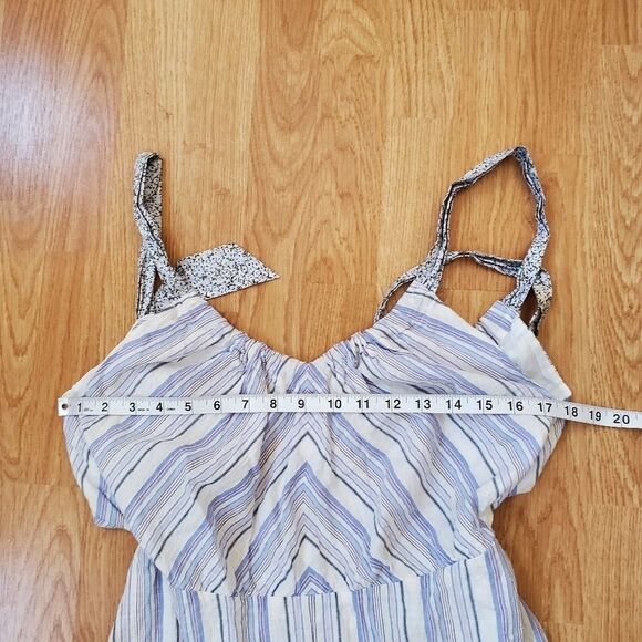 Rebecca Taylor Leila Stripe Cotton Midi Dress - Medium - Picture 13 of 15